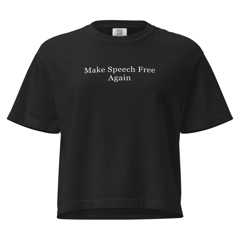 Make Speech Free Again- Women's Crop Tee thumbnail