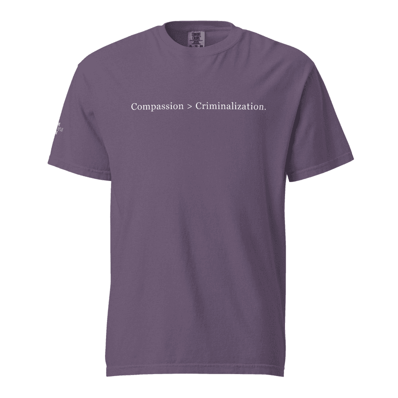 Compassion over Criminalization -- Comfort Colors Tee thumbnail